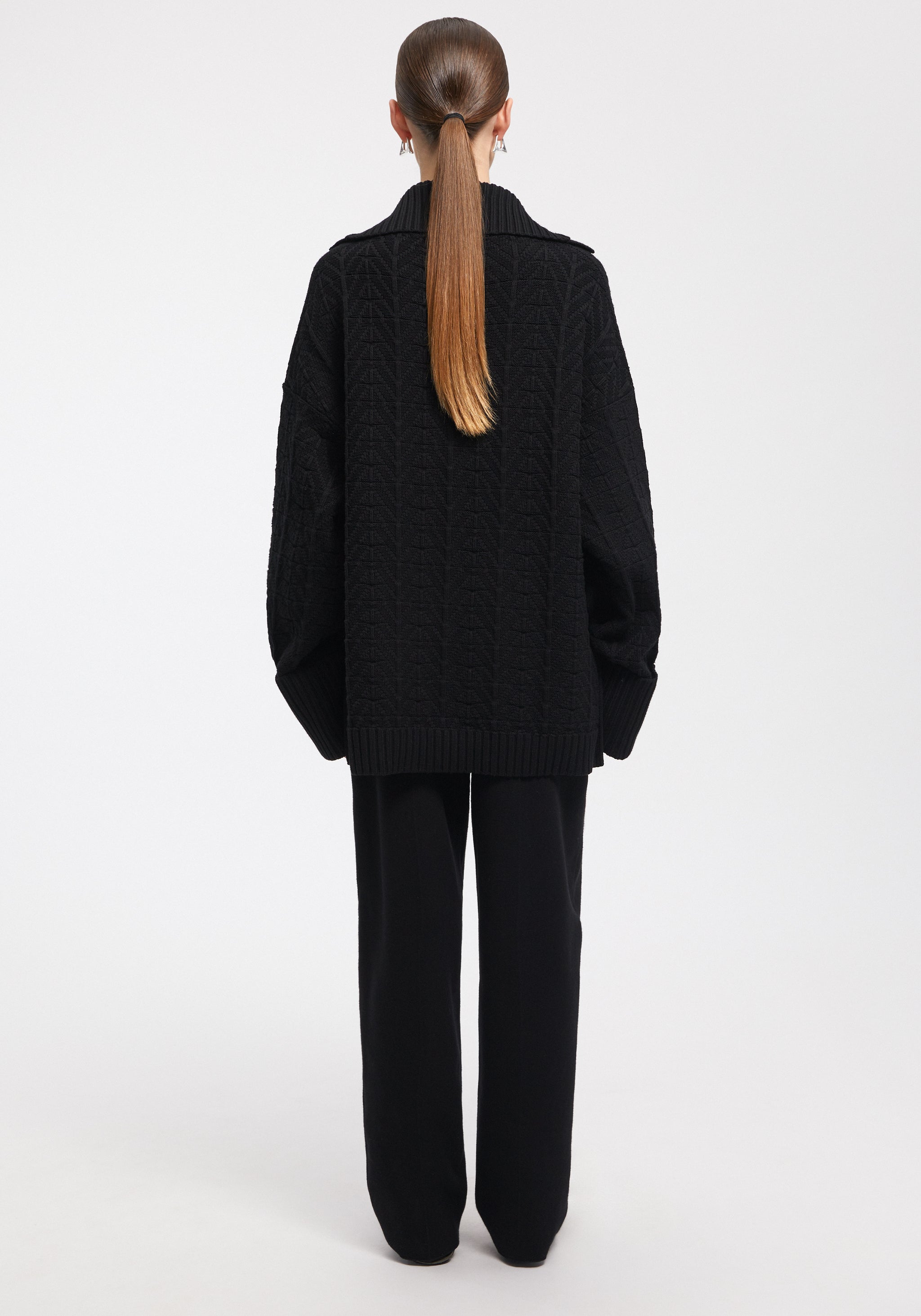 パンツ Aeron Madeleine - Knitted Suiting Pants AERON - MADELEINE - Knitted suiting pants - BLACK