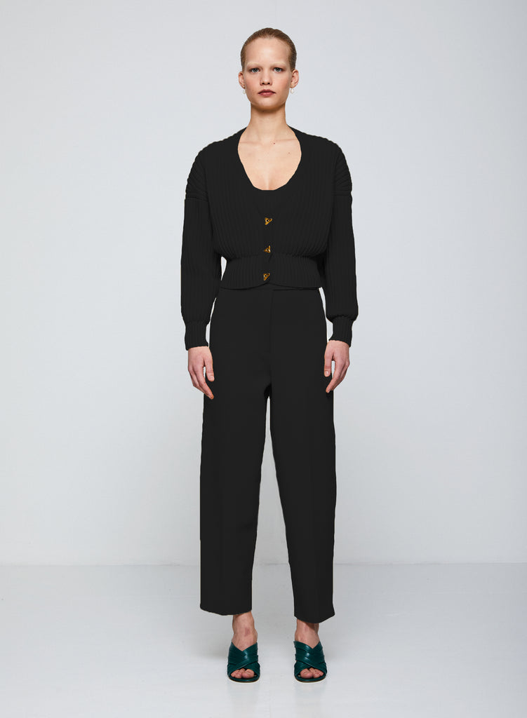 AERON MADELEINE ECO STRETCH Knit suiting pants – black